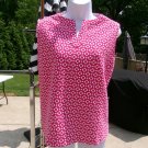 NWOT TALBOTS PINK&WHITE TANK TOP PXL