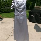 NWT ALFRED ANGELO GORGEOUS GRAY/SILVER BEADED FORMAL GOWN WEDDING 18W