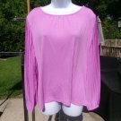 NWT TALBOTS ORCHID/PINK PLEATED SLEEVE TOP L
