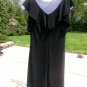 NWT MSK CUTE BLACK RUFFLE KNIT COLD SHOULDER LBD M