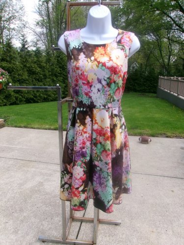 NWOT BETSEY JOHNSON MULTICOLOR FLORAL DRESS 8