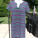 NWOT TALBOTS DK NAVY STRIPED KNIT DRESS M