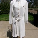 NWOT ANN TAYLOR IVORY DRESS W GOLD BUTTONS 10