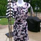 LOFT PURPLE PINK WHITE FLORAL PRINT DRESS S LOFT PURPLE PINK WHITE FLORAL PRINT DRESS S