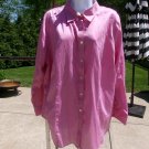 TALBOTS PINK BUTTON DOWN TOP 22WP