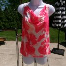 NWOT ANN TAYLOR PINK&WHITE W LACE TANK TOP S