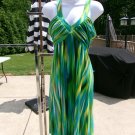 NWOT ELLEN TRACY GREEN STRIPED KNIT TANK DRESS 8 NWOT ELLEN TRACY GREEN STRIPED KNIT TANK DRESS 8