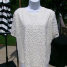 NWT CABLE&GAGUE WHITE LACE TOP 1X