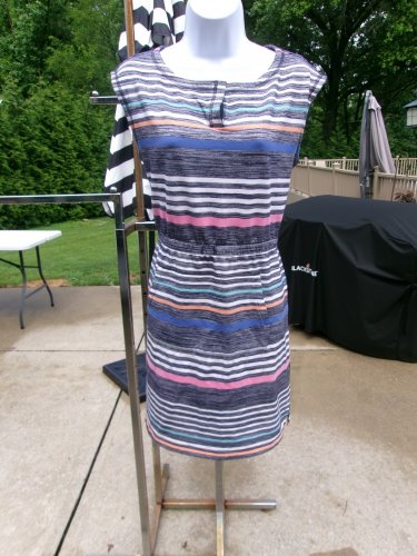 T BY TALBOTS VERY CUTE STRIPED KNIT DRESS M