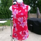 NWOT CALVIN KLEIN RED FLORAL HIGH NECK SLEEVELESS BLOUSE M NWOT CALVIN KLEIN RED FLORAL HIGH NECK SLEEVELESS BLOUSE M