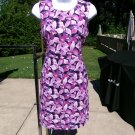LANDS END FAB PURPLE FLORAL DRESS 8P