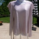 NWT INC PINK&SILVER METALIC TOP L