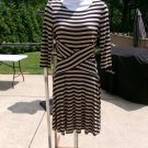 NWT BEIGE BY ECI BEIGE&BLACK STRIPED DRESS M NWT BEIGE BY ECI BEIGE&BLACK STRIPED DRESS M