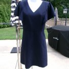NWOT LOFT NAVY DRESS W FRINGE TRIM 10