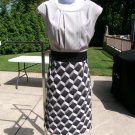 NWOT AB STUDIO GRAY&BLACK GEOMETRIC PRINT DRESS 10
