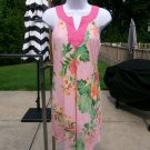 TOMMY BAHAMA PINK TROPICAL FLORAL DRESS XS
