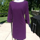 LAUREN PLUM/PURPLE BELL SLEEVE DRESS 8P