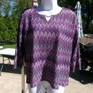 ALFRED DUNNER PURPLE METALIC TOP PM