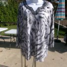 ALFRED DUNNER GRAY&SILVER METALIC TOP 1X