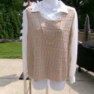 NWT ALFRED DUNNER GOLD VEST BLOUSE W NECKLACE PM NWT ALFRED DUNNER GOLD VEST BLOUSE W NECKLACE PM