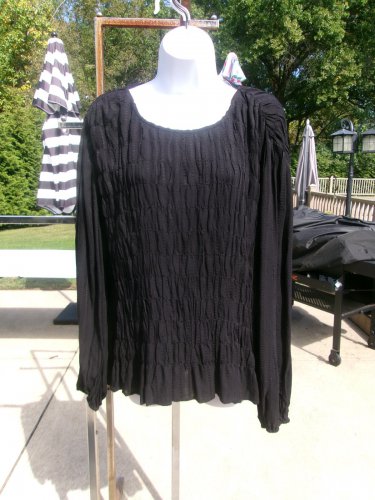 NWT PHILOSOPHY BLACK LONG SLEEVE TOP 3X