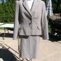 NWOT LARRY LEVINE CLASSICS 3PC GRAY&PINK PLAID SKIRT&PANTS SUIT 8