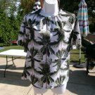 NWT ALEX&PARKER WHITE &GREEN PALM TREE BLOUSE M