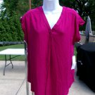 NWT LIZ CLAIBORNE MAGENTA TOP M