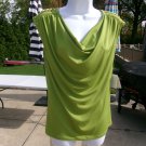 NWT CARMEN MARC VALVO GREEN DIP TP WITH CHAIN DETAIL S
