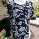 NWT PHILOSOPHY NAVY&WHITE FLORAL PRINT TOP 1X NWT PHILOSOPHY NAVY&WHITE FLORAL PRINT TOP 1X