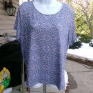 NWT PHILOSOPHY BLUE&PINK PRINT TOP 2X NWT PHILOSOPHY BLUE&PINK PRINT TOP 2X