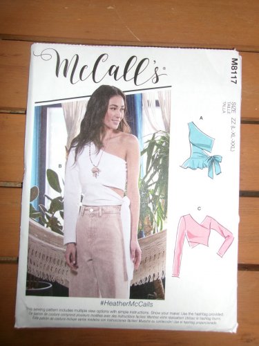 MCCALLS 8117 ONE SHOULDER TOP L XL XXL