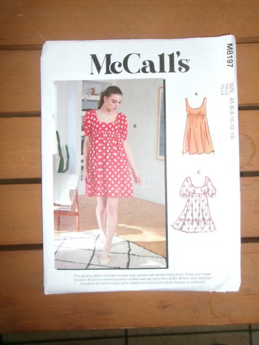 MCCALLS 8197 DRESS PATTERN 6-14