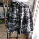 NWOT BANANA REPUBLIC BLACK&WHITE TWEED PLEATED MINI SKIRT 4