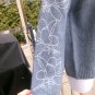 NWT T TAHARI BLUE EMB SLEEVES SWEATER S
