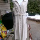 NWT NICOLE MILLER BEIGE STRIPED SHIRT DRESS 14
