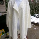 NWOT TALBOTS IVORY RIBBED SWEATER JACKET 3XP