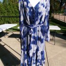 NWT DKNY BLUE&WHITE PRINT MIDI DRESS 14