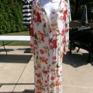 NWT ROSE&EVERLY WHITE FLORAL PRINT LONG DRESS XL