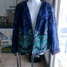 COLDWATER CREEK BLUE PASILEY PRINT JACKET 20 COLDWATER CREEK BLUE PASILEY PRINT JACKET 20