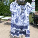 NWT MLLE GABRIELLE BLUE PEASANT TOP&SKIRT SET XL NWT MLLE GABRIELLE BLUE PEASANT TOP&SKIRT SET XL