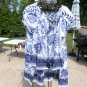 NWT MLLE GABRIELLE BLUE PEASANT TOP&SKIRT SET XL