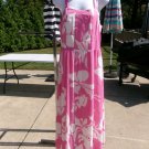 NWT LINDA ANDERSON PINK&WHITE PRINT SUNDRESS M