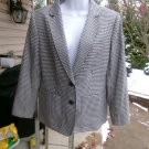 NWOT TOMMY HILFIGER NAVY&BLACK PLAID BLAZER 16