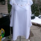 NWT BELLDINI WHITE GROMMET COLD SHOULDER TOP 3X