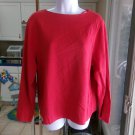 LAFAYETTE 148 RED METALIC SWEATER M