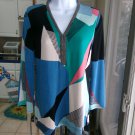 NWOT CHICO'S FAB MUTLI COLOR PRINT TOP 0/S