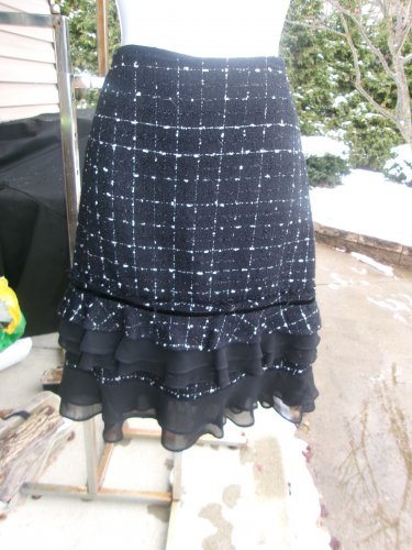 JS COLLECTIONS BLACK&WHITE TWEED SKIRT 4