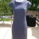 ELLEN TRACY SLATE BLUE WOOL BLEND SHEATH DRESS 6