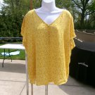 NWT PHILOSOPHY YELLOW FLORAL PRINT BLOUSE 1X